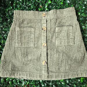 Front Button Corduroy Skirt, Size 4t